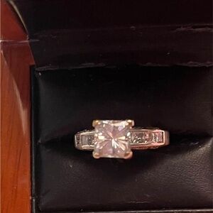 Moissanite Princess Cut Engagement Ring